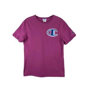 Champion Mens Heritage T Shirt pink C Logo Size S